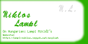 miklos lampl business card